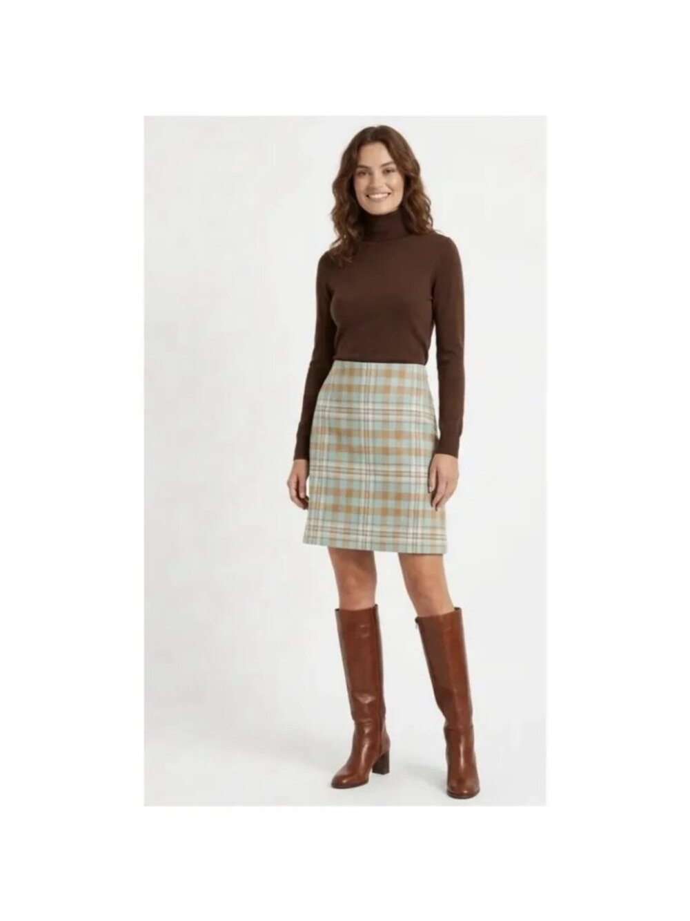 Talbots Wool Blend Plaid Skirt Women's Size 12